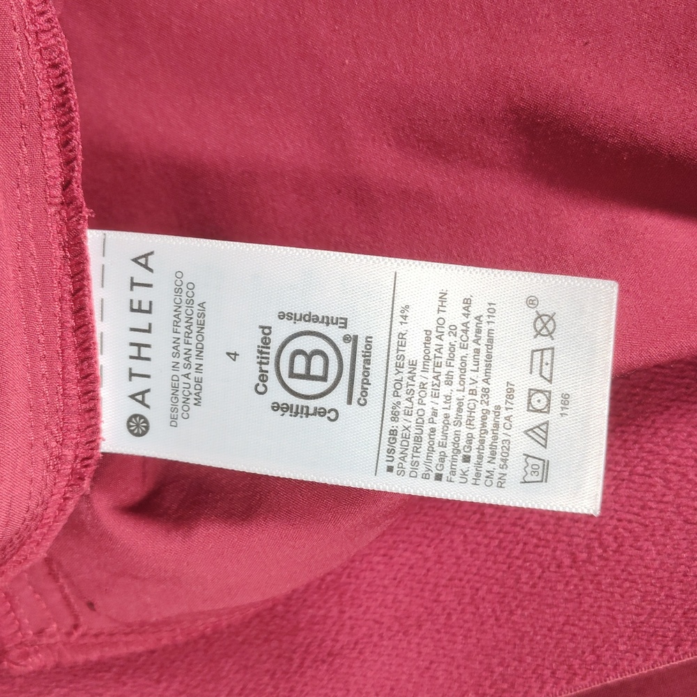 Athleta Brooklyn Heights High Rise Pants in Red Coffeeberry 4 - Picture 10 of 12